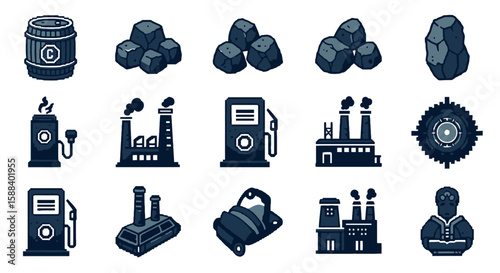 A stark silhouette showcases the intricate machinery and infrastructure vital to the oil and gas industry, representing energy production and industrial power.