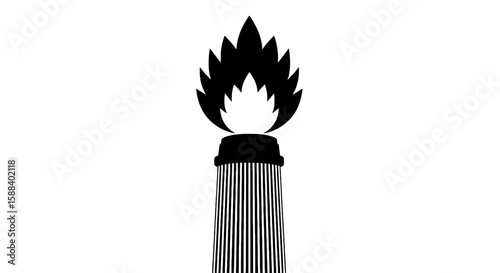 Explore the power of fossil fuels with a stark silhouette of the oil and gas industry representing energy production and industrial might.