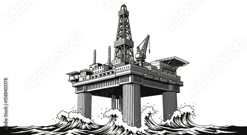 A dramatic silhouette showcases the energy sector, representing oil and gas industry infrastructure and its impact on the global economy.