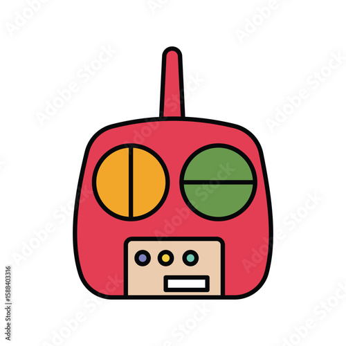 remote control lineal color line icon with white background vector stock illustration
