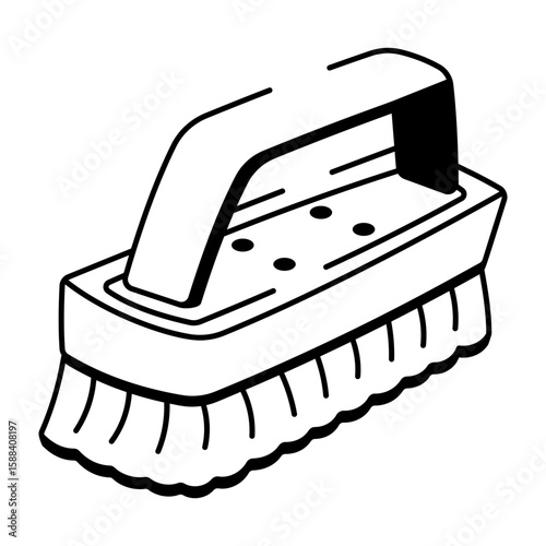 A sketchy style icon representing hand scrubber

