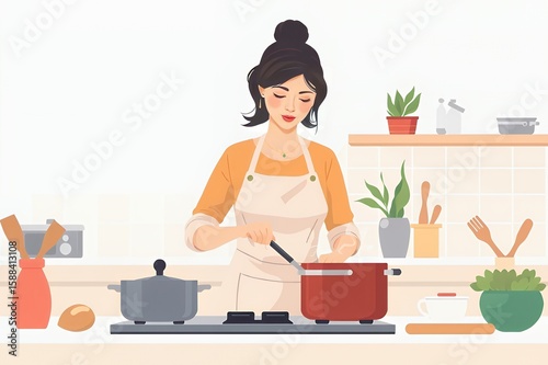 A Cozy Moment in the Kitchen