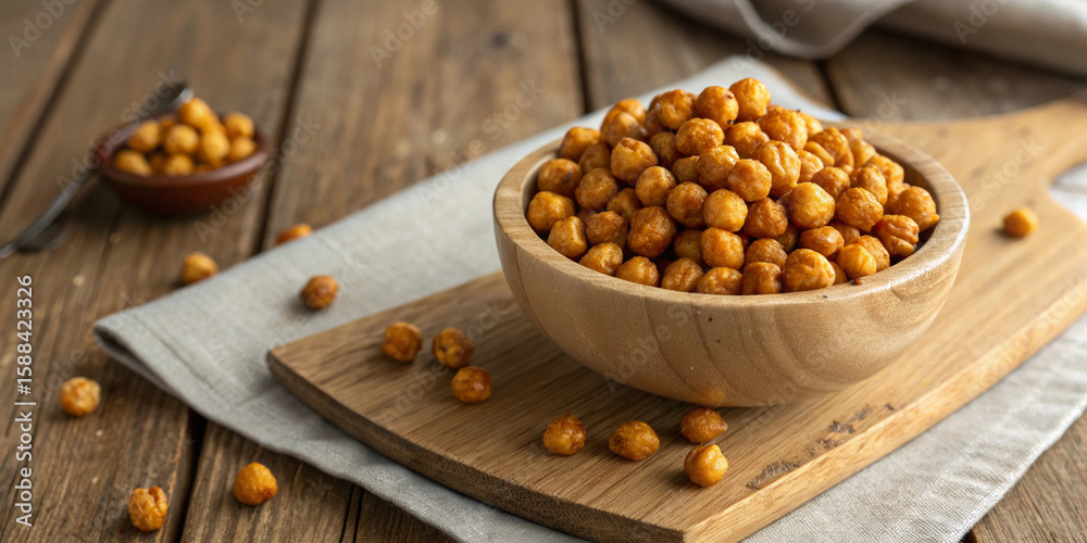 Fototapeta premium Roasted Chickpeas in Bowl