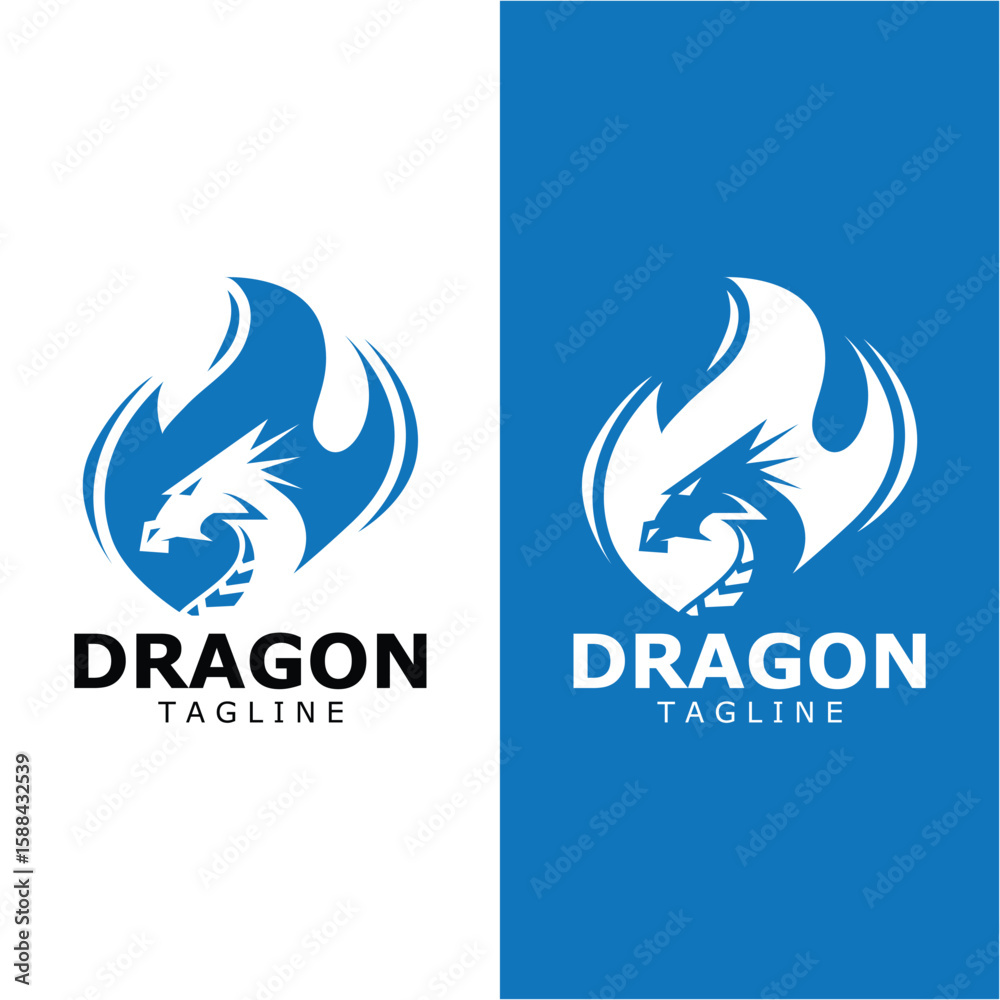 Fototapeta premium Dragon vector icon illustration