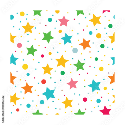 Random Small Stars Cluster Seamless Vector Design