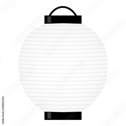 白い提灯のイラスト素材