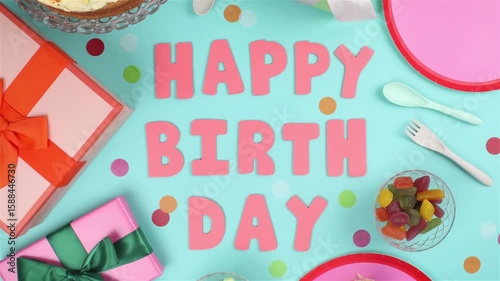 Blue Happy Birthday Widescreen