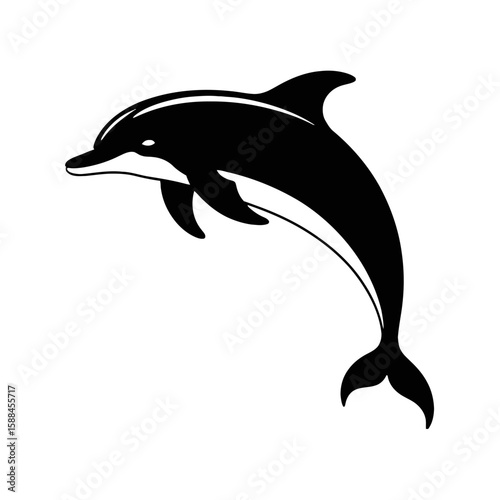 Leaping Dolphin Silhouette marine mammal ocean