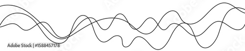 Thin curved wavy lines