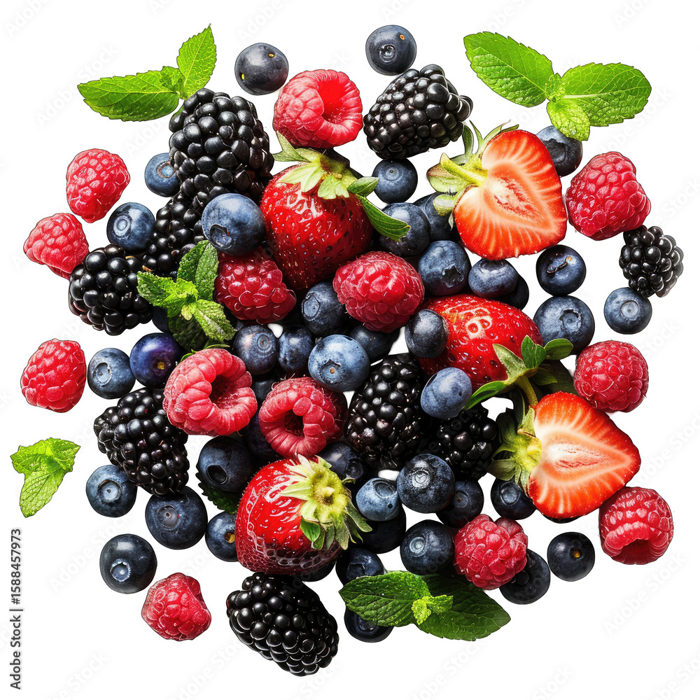 Colorful berry medley Colorful berry medley
