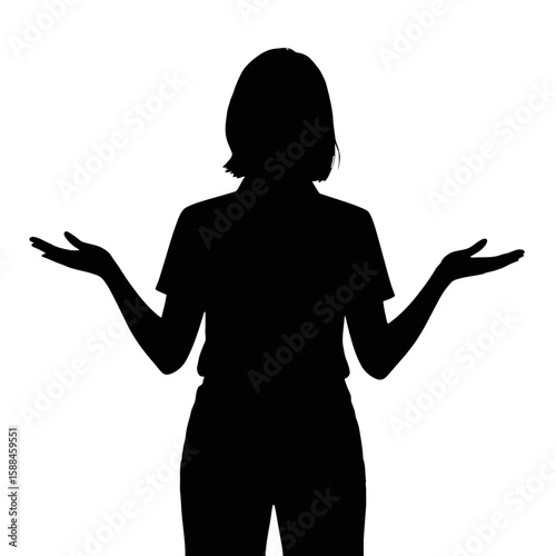 Person Shrugging Shoulders silhouette arms outstretched