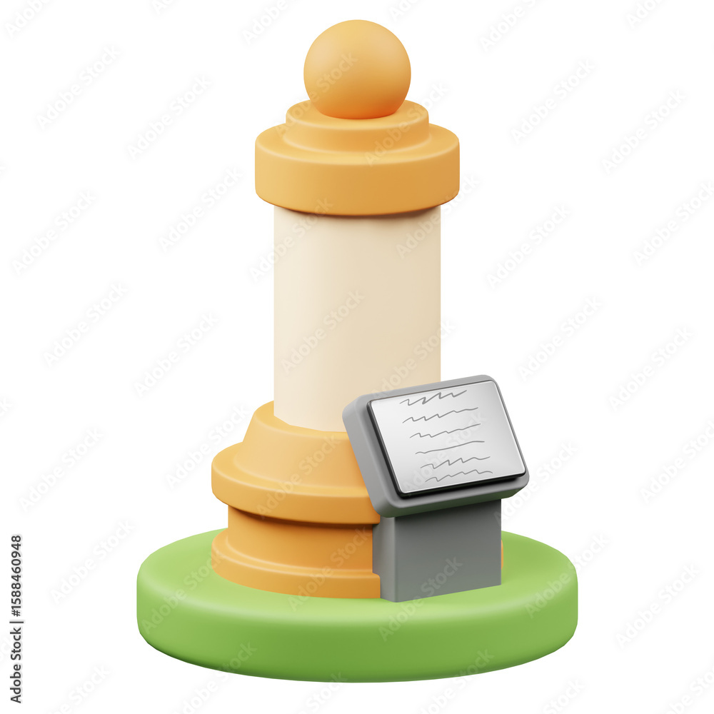 3D Independence Monument Icon 3D Independence Monument Icon