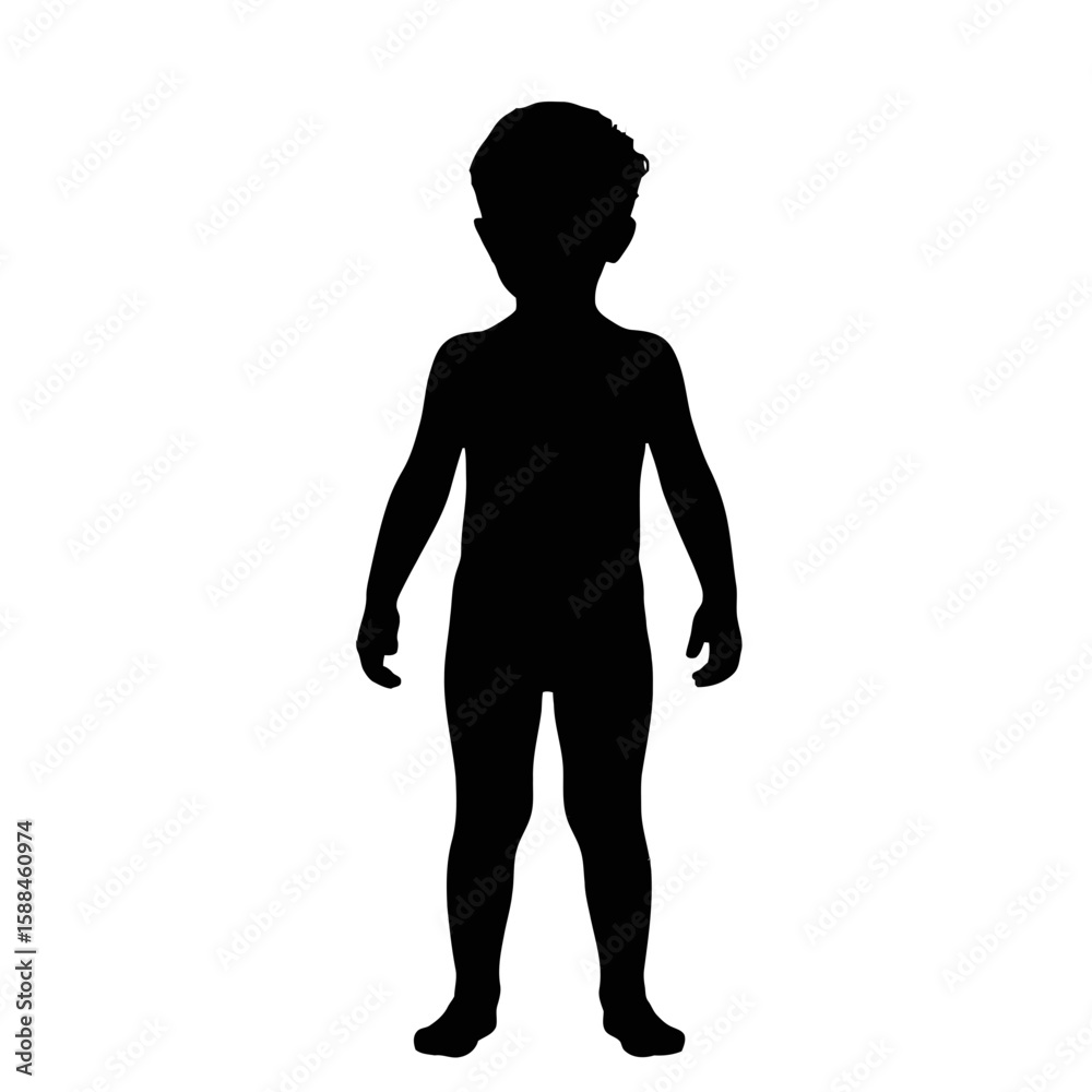 Fototapeta premium Small Child Standing silhouette person