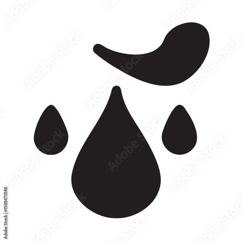 Close-up of a raindrop splash hitting the ground