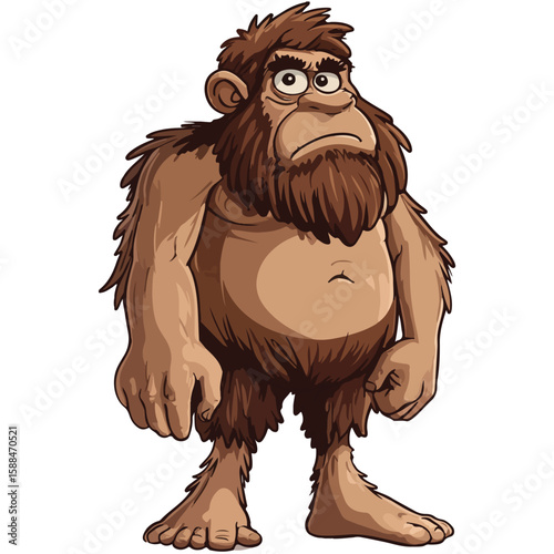 Cartoon illustration of a caveman vector