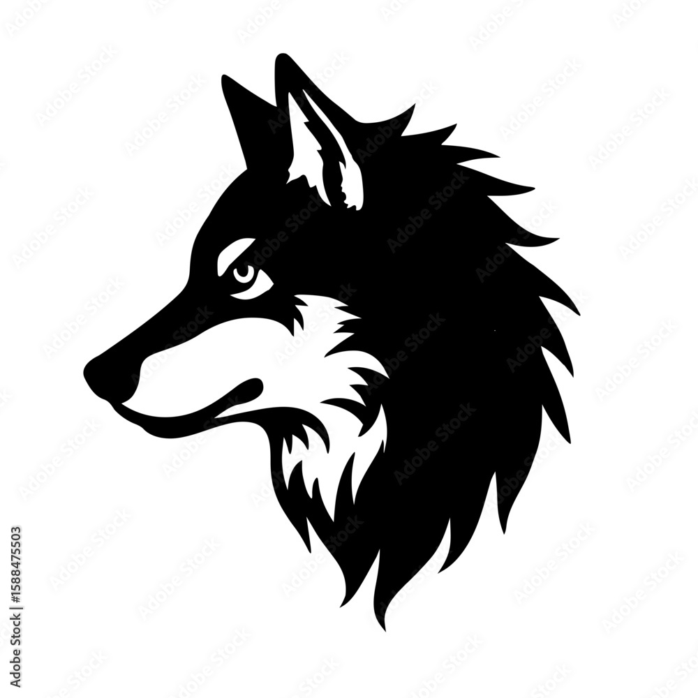 Obraz premium wolf vector illustration