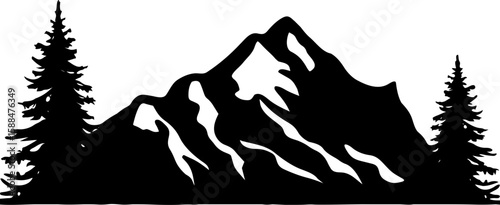 mountain landscape vector illustration