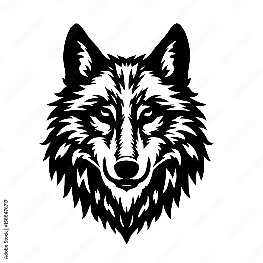 Fototapeta premium wolf head vector
