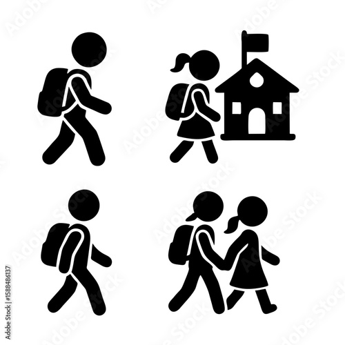 Students Going to School