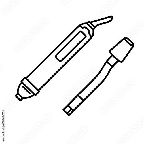 Medical Epipen Auto Injector Detailed Vector Illustration