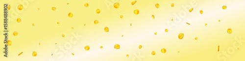 Indian rupee coins falling. Scattered gold INR