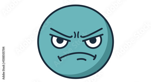 Angry Cartoon Face Emoji.