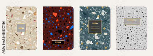 Brochure cover design. Terrazzo abstract