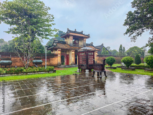 Wallpaper Mural Heavy rain in Thien Mu Temple (Temple of the Celestial Lady) Vietnam Torontodigital.ca
