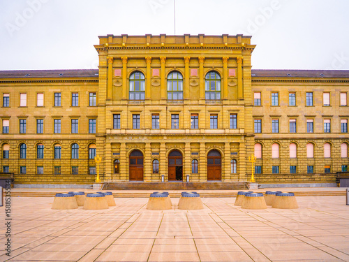 ETH Zurich in Switzerland—prestigious academic institution with a grand historic facade, elegant columns, and architectural charm, perfect for travel and educational imagery.