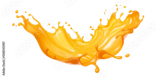 Carta da parati Caramel sauce, Liquid syrup splash, sugar candy caramel or melted toffee