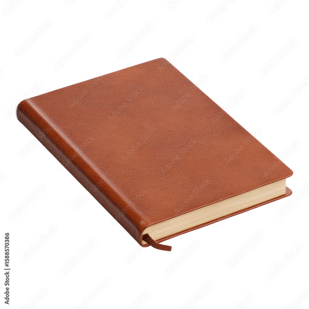 Isolated Transparent Background Brown Leather Book Isolated Transparent Background Brown Leather Book
