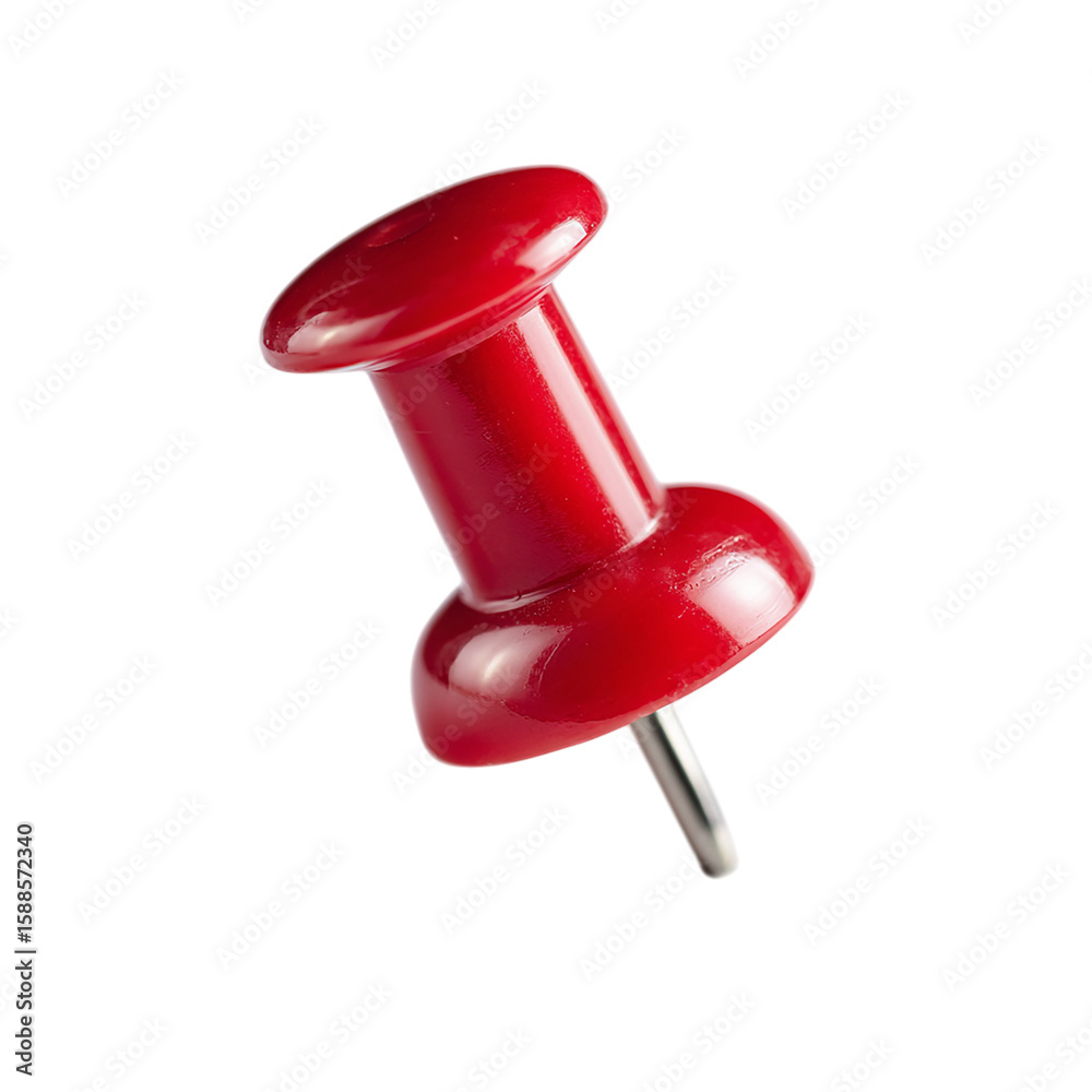 Red Pushpin on transparent background Red Pushpin on transparent background