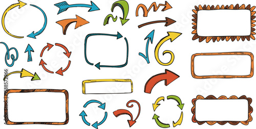 A set of decorative vector speech bubbles for cartoon comic talk and communication design
