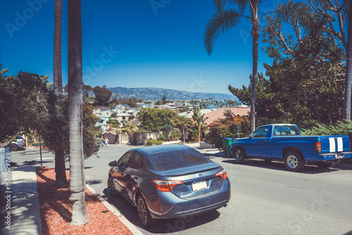 Amazing Street View on the West Coast of USA, Pacific Ocean, the City of Laguna Niguel, California, USA
