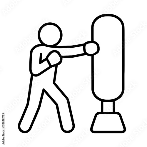 Boxing training: punching bag workout for fitness and strength