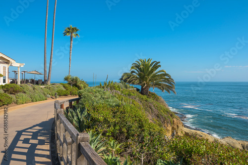 Amazing Landscape View on the West Coast of USA, Pacific Ocean, the City of Laguna Niguel, California, USA
