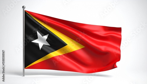 The national flag of East Timor