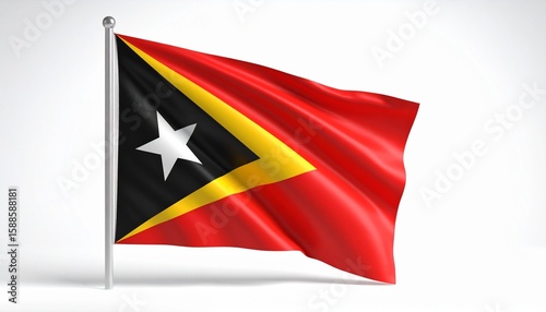 The national flag of East Timor