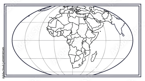 Political Map of Africa Showing Countries and Borders of Nations on the Continent