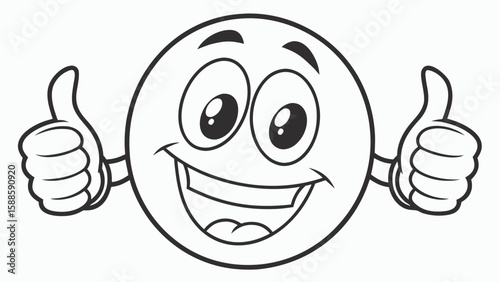 Smiling Face with Thumbs Up and Happy Expression
