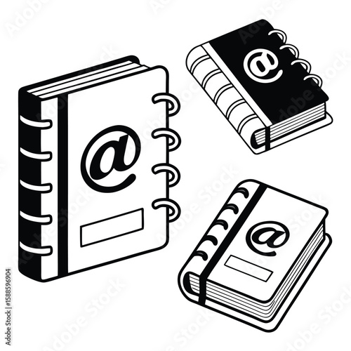 Spiral bound notebooks illustration