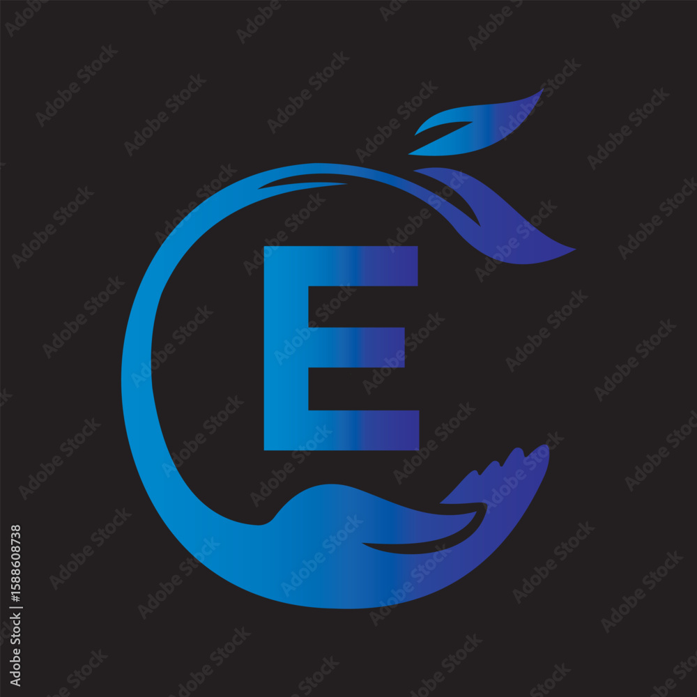 Fototapeta premium Charity Logo combine with letter E vector template