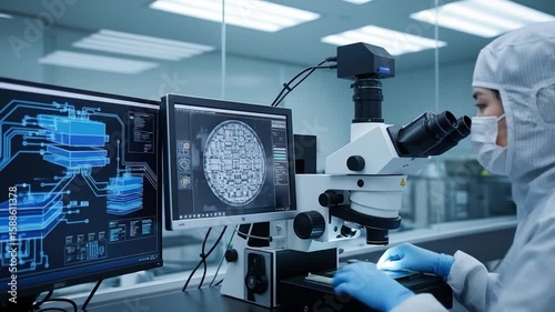 Semiconductor Research and Development in Cleanroom
