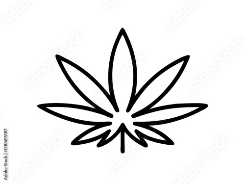 Marijuana cannabis hemp leaf silhouette, Marijuana leaf silhouette vector art