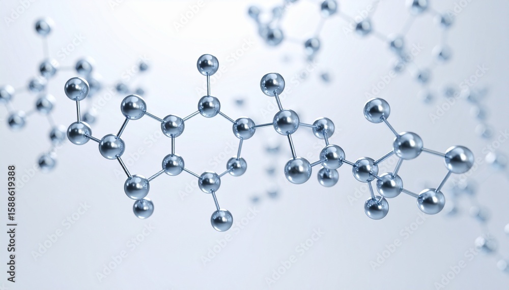 Molecular schematic of a complex organic compound Molecular schematic of a complex organic compound
