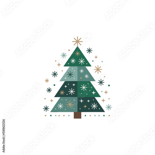 geometric Christmas tree