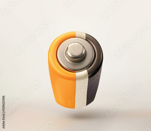 Alkaline Battery vector 3d icon