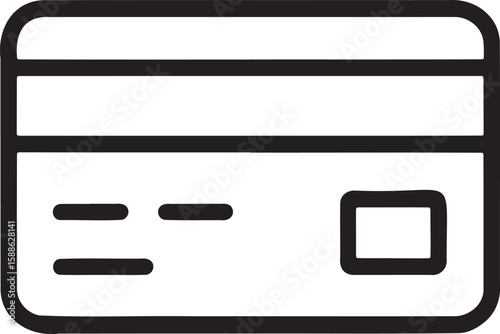 Credit card icon vector illustration isolated On Transparent Background
