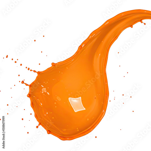 orange paint splash