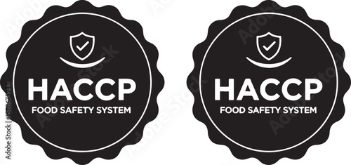 H A C P food safety system emblems HACCP badge, haccp, food safety, system, emblem, badge, certification, quality, assurance, control, hazard, analysis, critical, points, compliance, regulation, healt